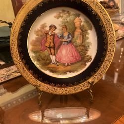 Vintage Original Hand Painted Exceptional Gold Plated Limoges France Rehausse Main Veritable Porcelaine