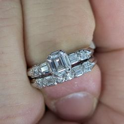 WG & Diamond Wedding/Engagement Ring Set