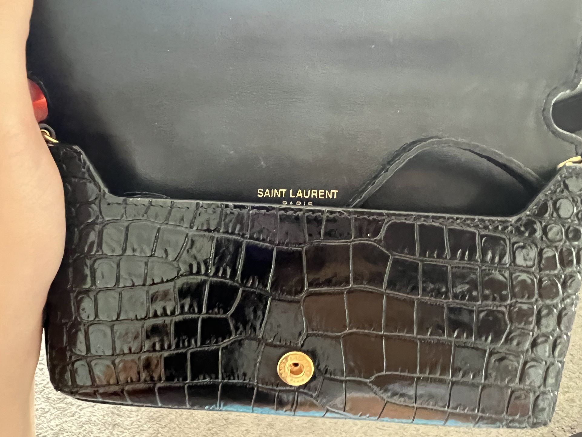 YSL Saint Laurent Croc Mini Purse