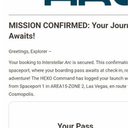 Interstellar Arc Tickets 