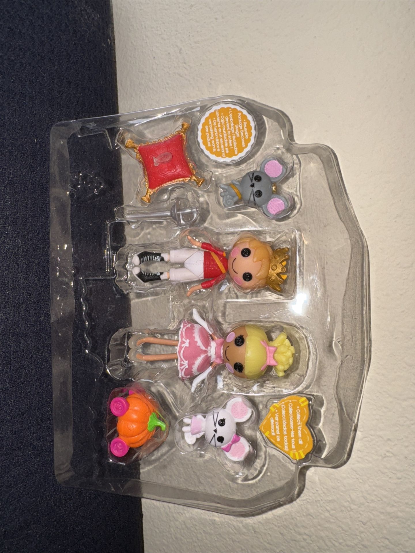 RaRE Mini Prince Handsome And Cinder Slippers Lalaloopsy Dolls Opened Box