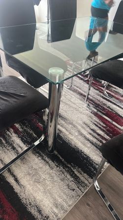 Glass kitchen table