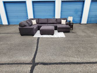 Sectional Sofa With Chaise + Ottoman FREE DELIVERY