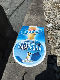 Miller lite soccer ⚽ metal sign