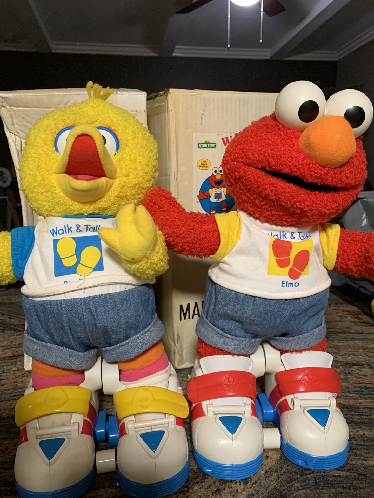 Walk N Talk Elmo And Big Bird /collectors /tyco/antiques