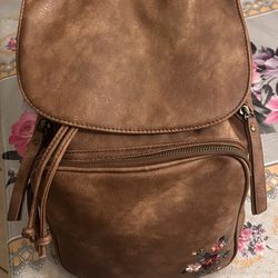 Leather backpack