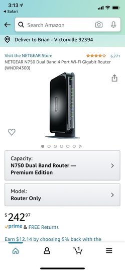 Netgear N750 Wireless Router 5gHz