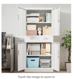 Metal storage cabinet locking cabinet with one drawer