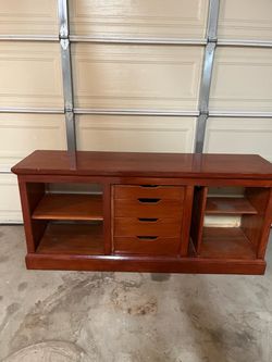 Solid oak TV stand