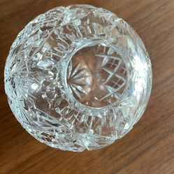 Vintage Cut Crystal round Vase