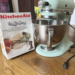 Kitchen Aid Mixer And 3 Piece Pasta Roller