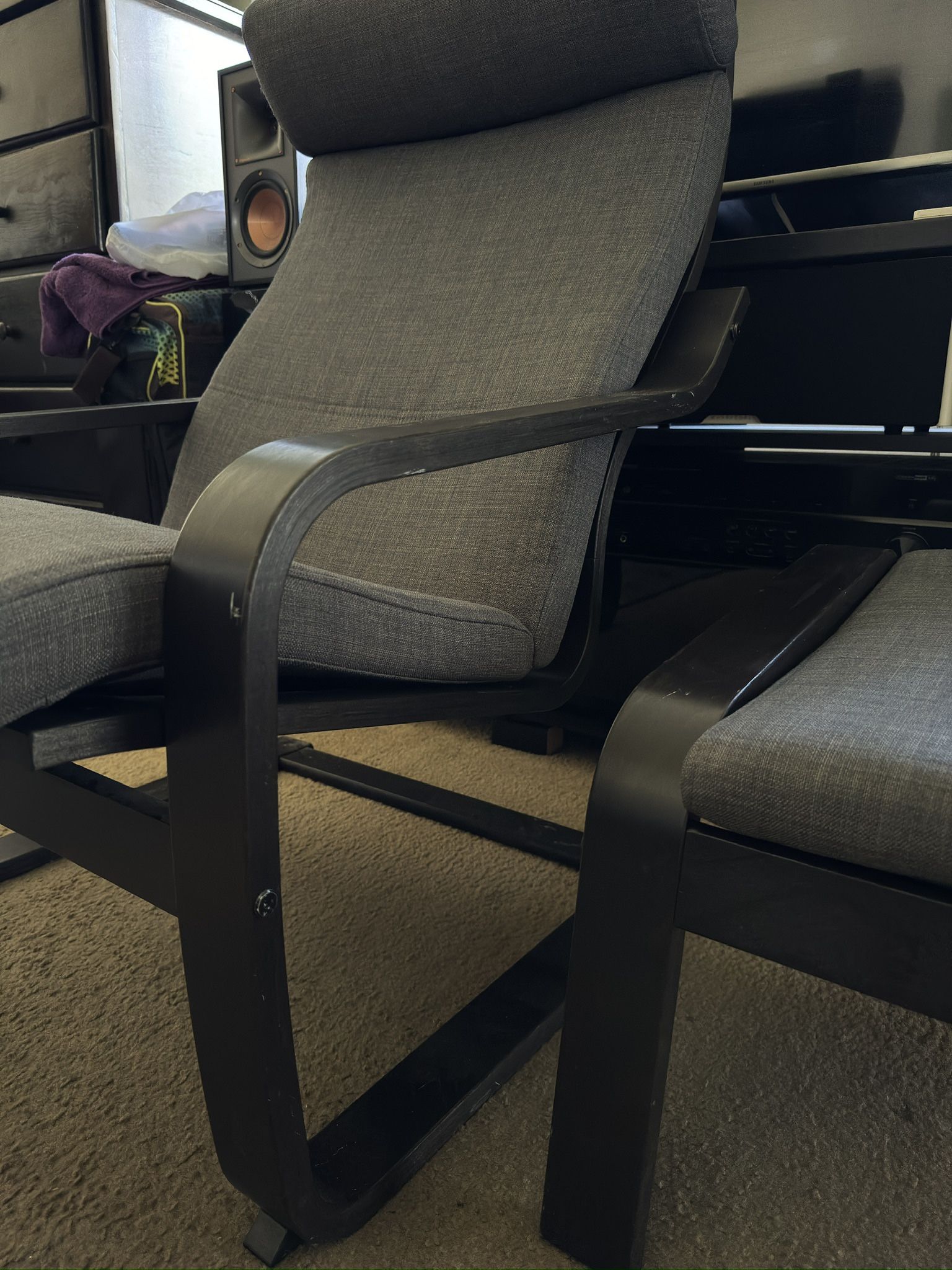 USED Poang Armchair And Ottoman