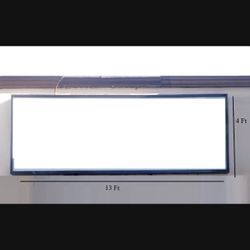 Store sign 13 ft x 4 ft outdoor sign frame.