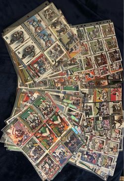 500+ Football Cards Lot – 63 Binder Pages – NFL Stars 1990s/2000s