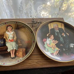 Norman Rockwell Plates With Hanged Shown In The First Picture . 25.00 Each 
