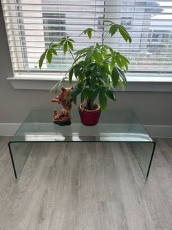 Glass coffee table