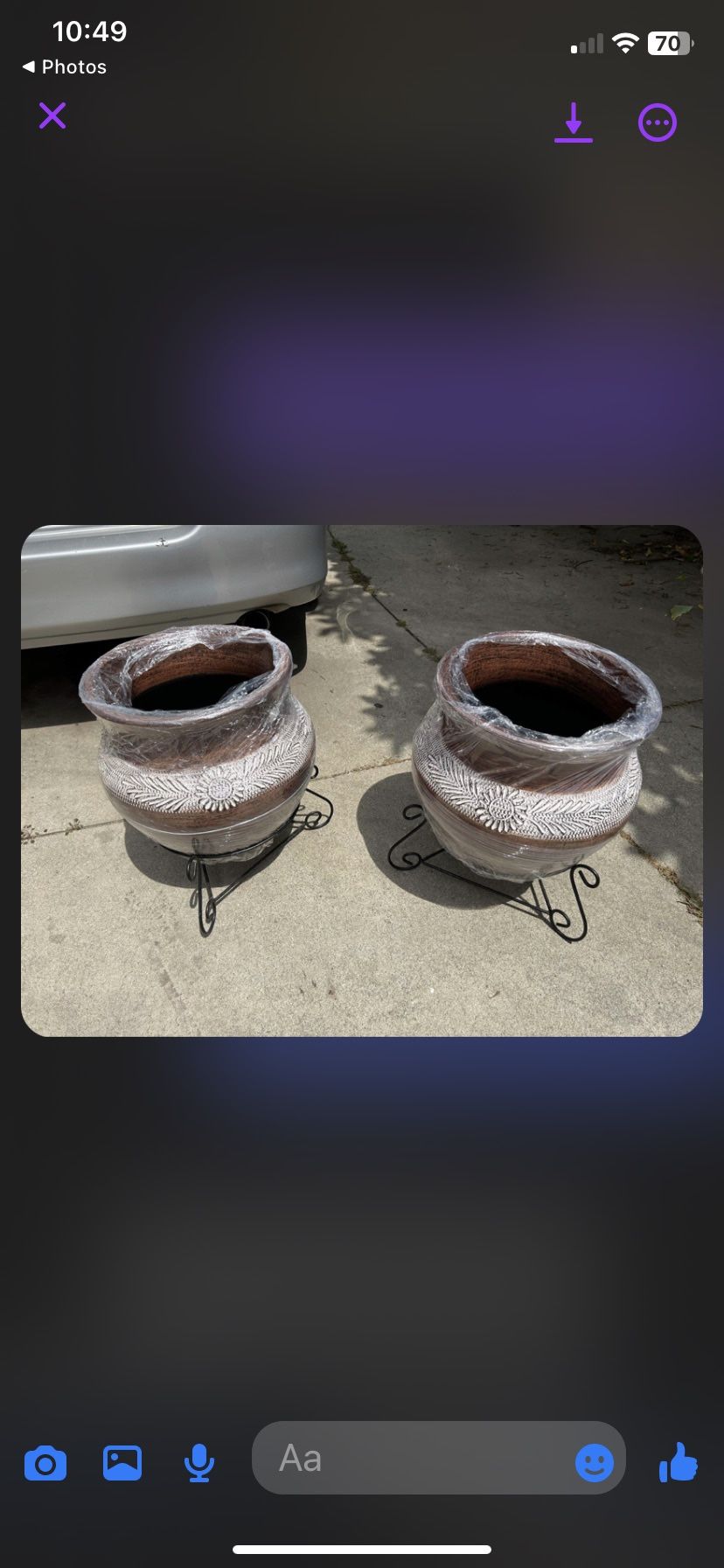 NEW LARGE CLAY FLOWER POTS 