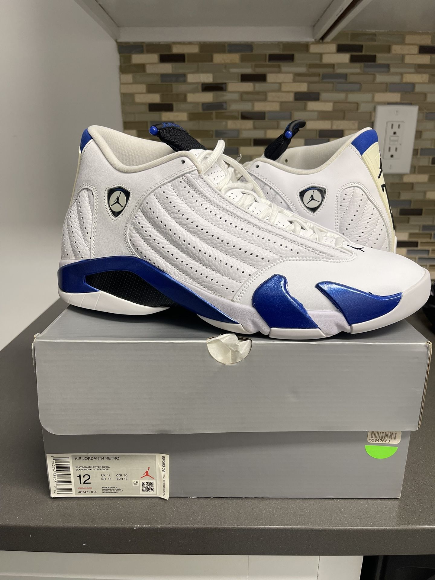 Jordan 14 Retro, White Hyper Royal
