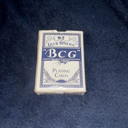 Vintage BCG Club Special blue playing cards