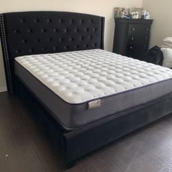 New In Box King Bed Frame +Mattress (Read Description Below )