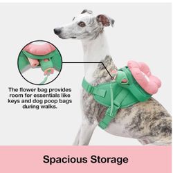 VETRESKA Flora Dog Harness, Leash and Collar Set, No Pull Dog Vest Harness for Walking and Training, Adjustable, Easy Control and Soft Padded Pet Harn