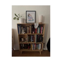 Mid-Century Style Wood Bookshelf