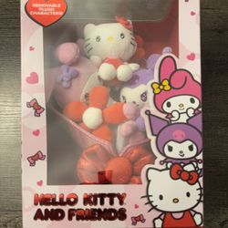 NEW Hello Kitty And Friends Valentines Plush Bouquet 3 Removable Characters 2025