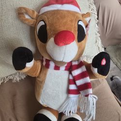 RUDOLPH THE RED-NOSED REINDEER GEMMY LIGHTS UP & SINGS NEW