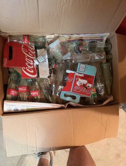 Box Full Of Glass Coca-Cola Bottles