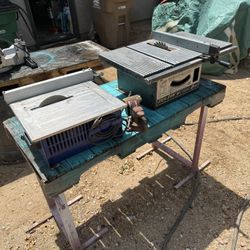 Table Saw And Small Tile Saw And Vice  $20  For All