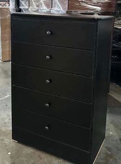 5 drawer black