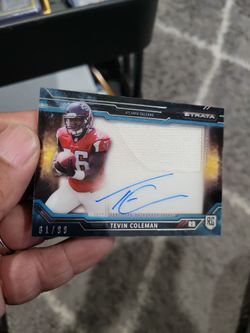 Kevin Coleman  strata Topps certified  clear cut auto rookie number 81/99 football card