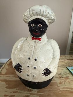 Vintage Chef Figurine Coin Jar