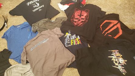 Lots of shirts and jackets