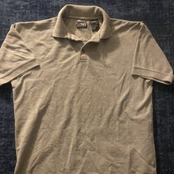 Mens Gray Cotton Collared Shirt 