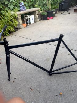 Black Steel Bicycle Frame with Fork fixed gear