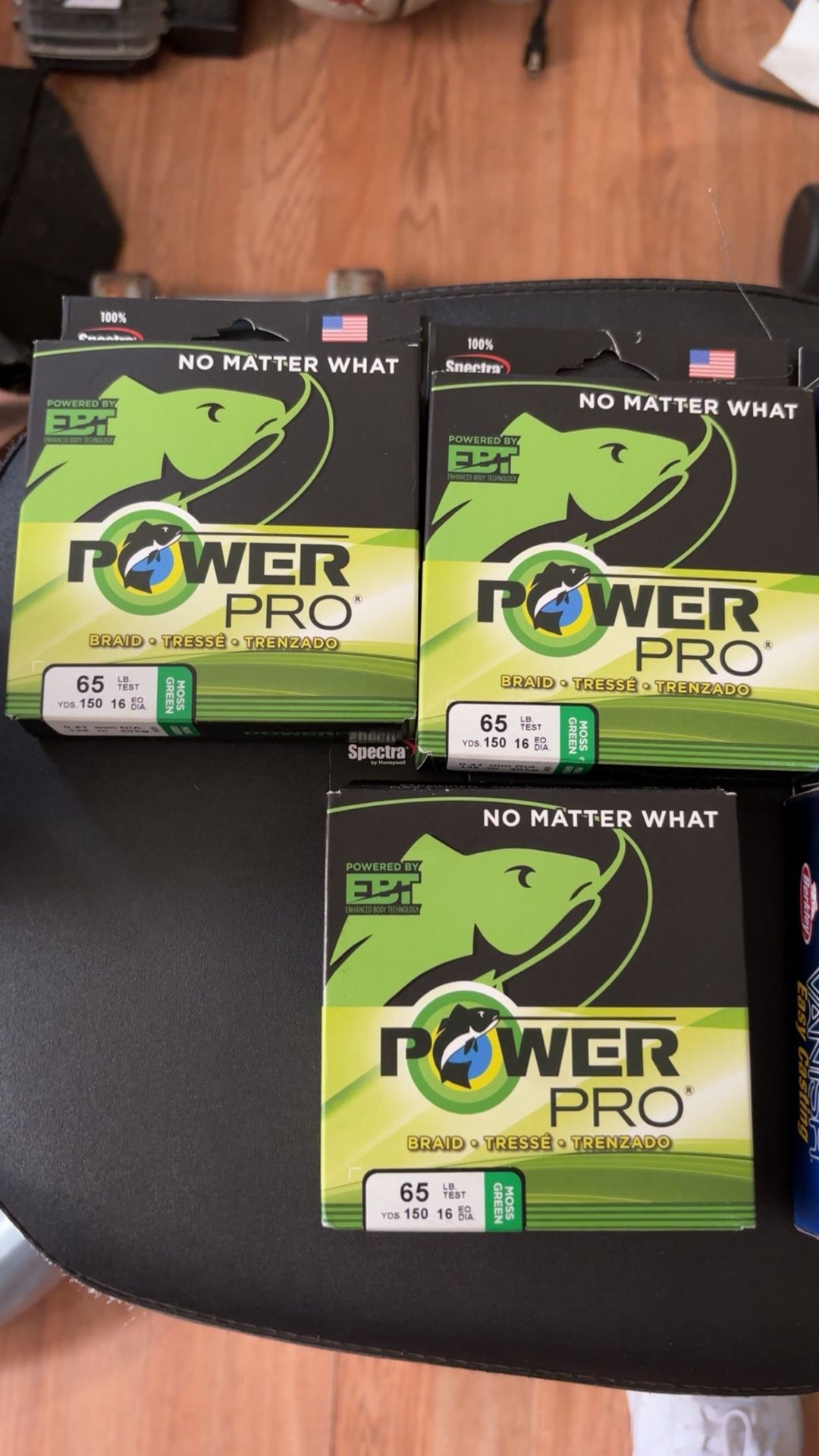 Fishing line power pro 65 pound braid three boxes