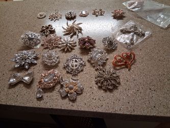 Vintage Rhinestone Brooches