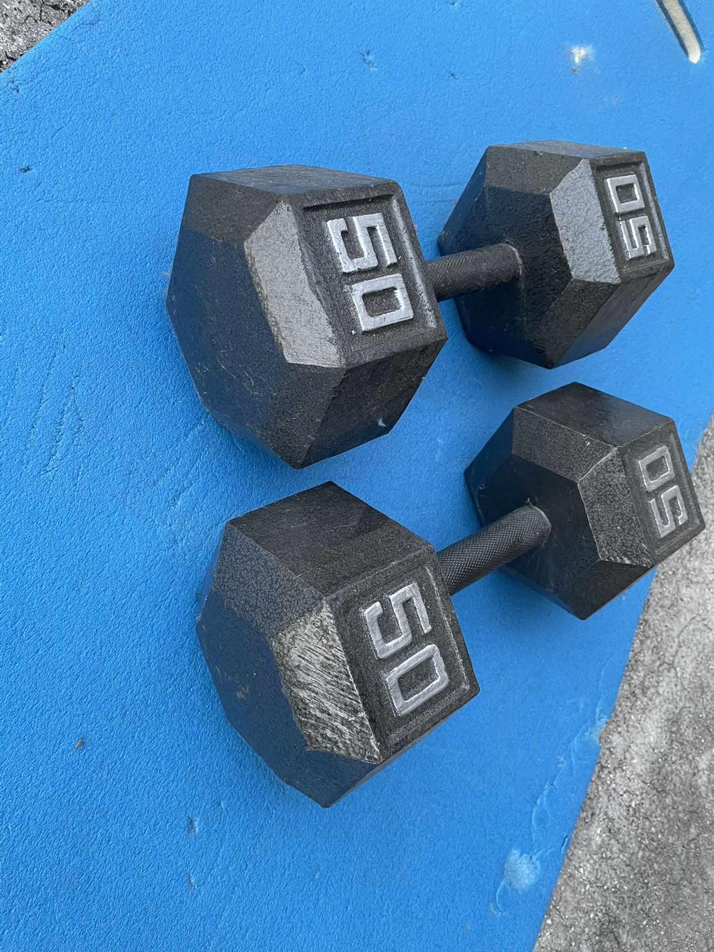 2 Dumbbells 50 Lbs Both For