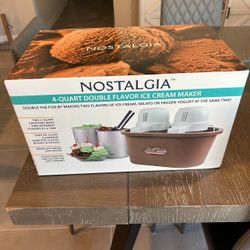 Nostalgia 4-Quart Double Flavor Ice Cream Maker