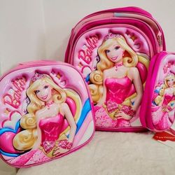 Barbie 3 Piece Bookbag Set 🎒 