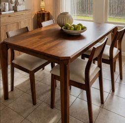 Wood dinner table