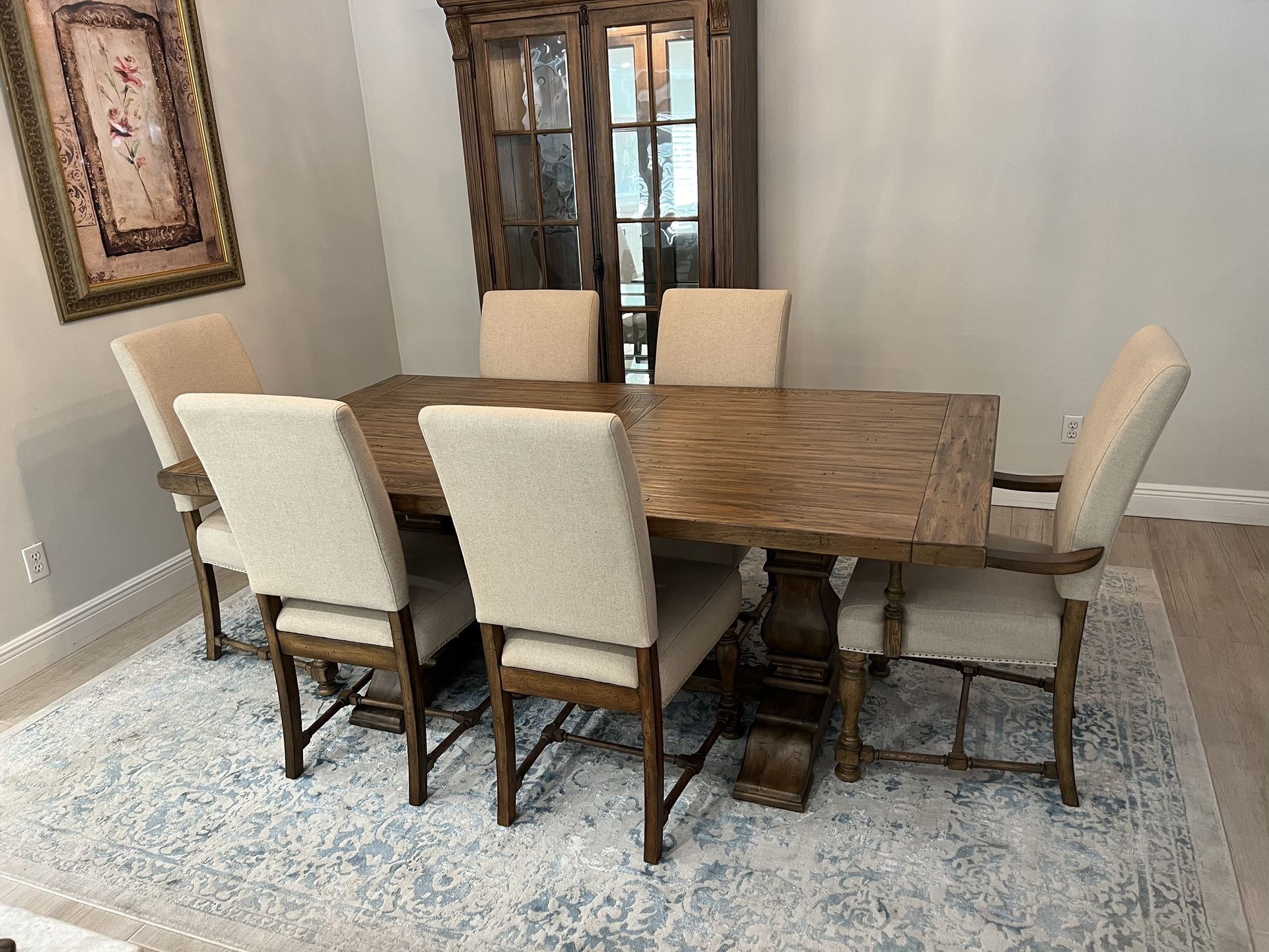 Dining Room Set With Matching Display Cabinet