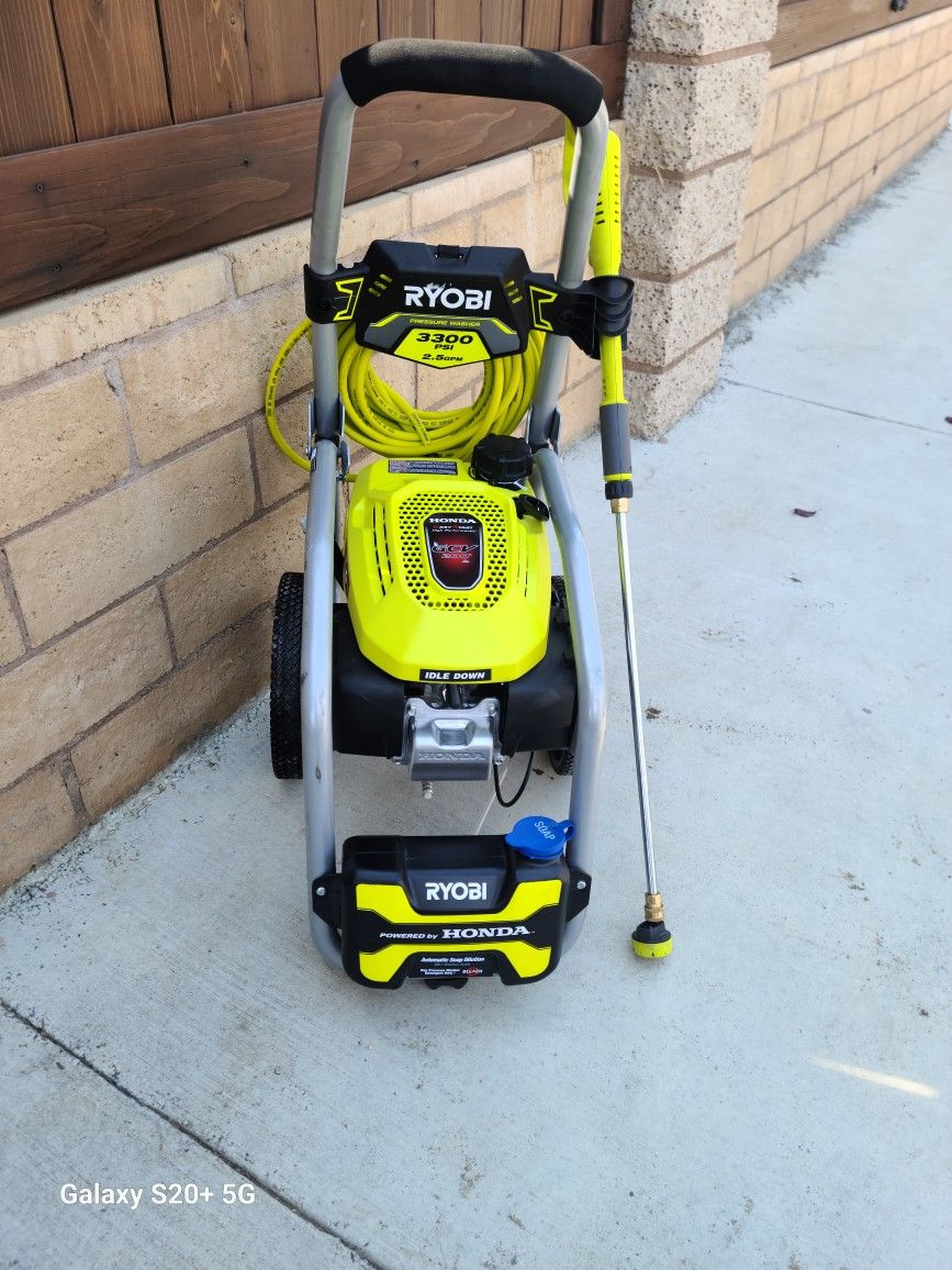 Ryobi 3300psi Gas Pressure Washer With Honda Gx200 Engine