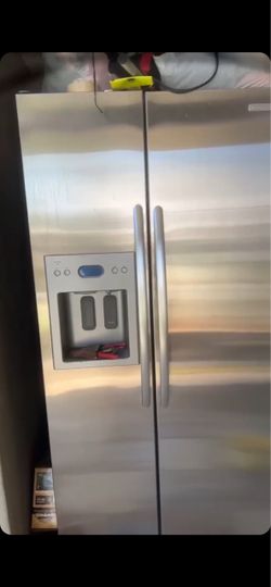 Stainless Steel Side-by-Side Refrigerator with Ice Dispenser