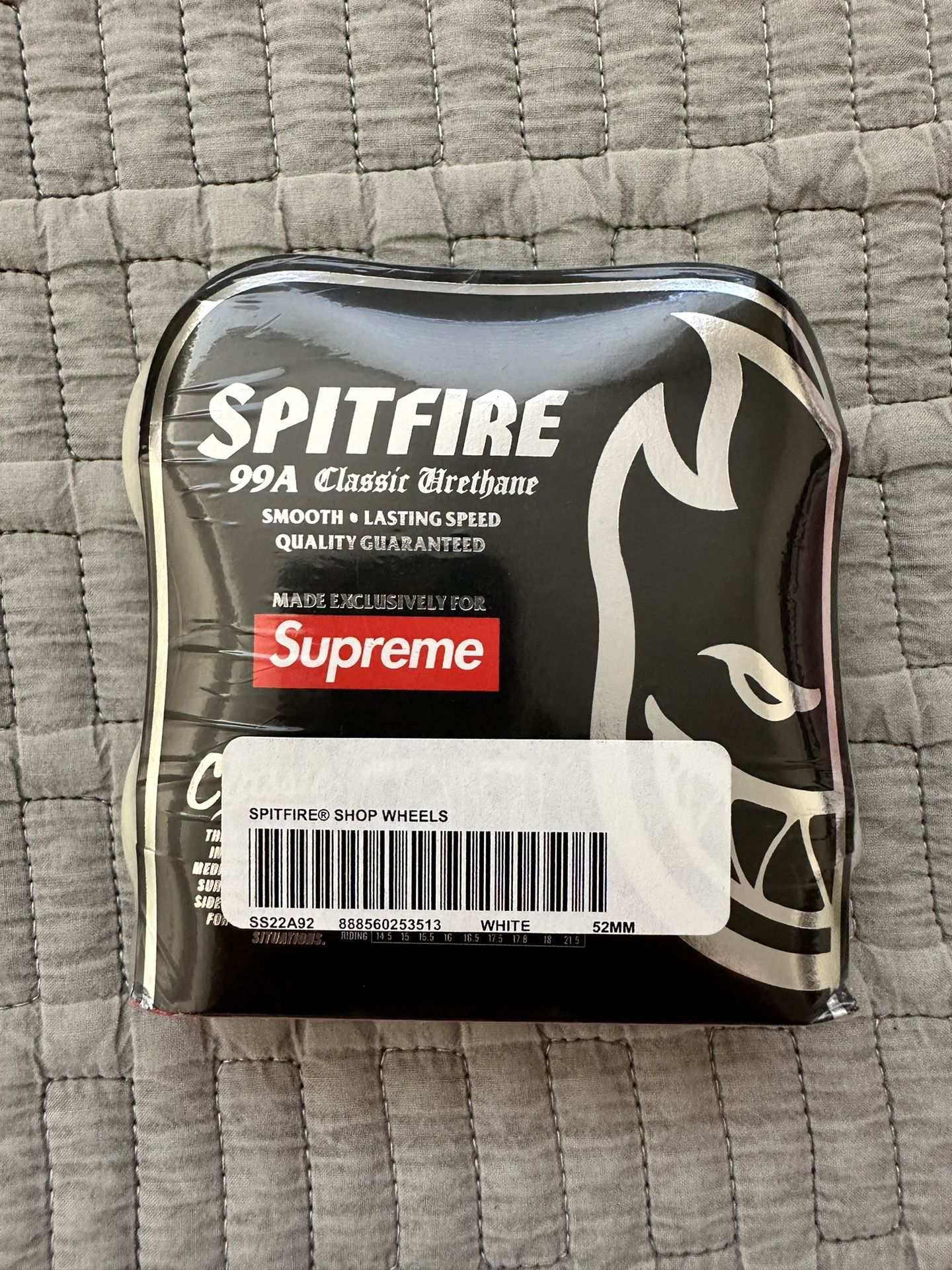 Supreme Spitfire skateboard wheels (52mm, 99A) for Sale in