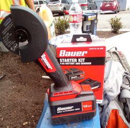 3" cut off tool with 2 batteries and a charger
