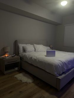 King bed frame & night stands