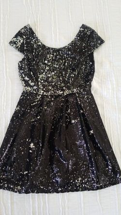Black sequin dress