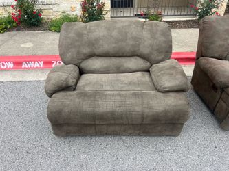 Oversized Plush Recliner Chair – Super Comfortable Brown Microsuede Lounge Chair
